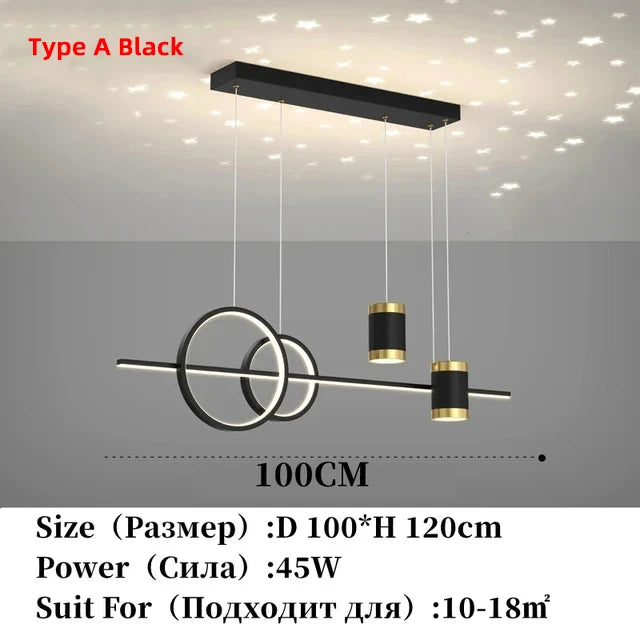 Nordic Restaurant Hanglampen LED Eettafel Keuken Kroonluchter Modern Minimalistisch Hotel Bar Cafe Glans Home Indoor Lampen