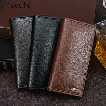 New Men's Wallet Long Fashion Men's Magnetic Buckle Plus Envelope Large-capacity Multi-card Pocket Wallet Multi-card Wallet