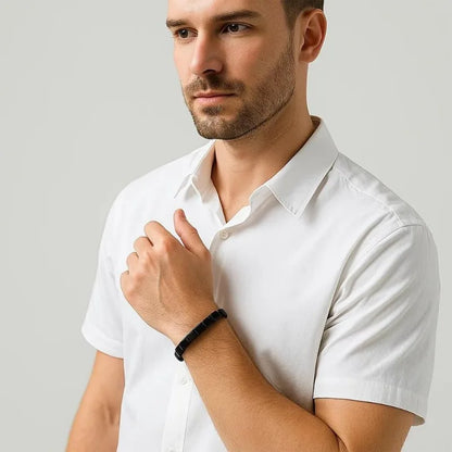 Hematietarmband, ondersteunt T-niveaus op natuurlijke wijze, het vertrouwen herstellen, nhance mentale helderheid en focus 2025, nieuwe hematietarmband heren