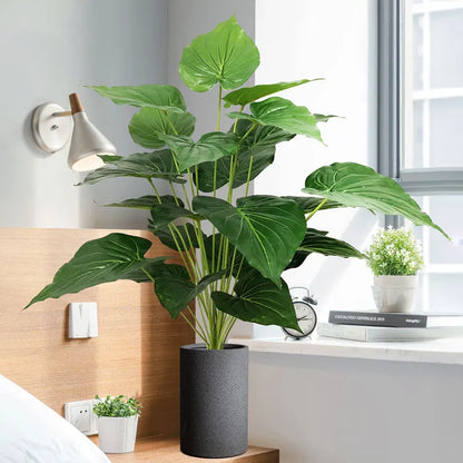 75Cm 24 Hoofden Kunstmatige Palmboom Grote Nep Monstera Planten Plastic Philodendron Bladeren Groene Schildpad Blad Voor Thuis Outdoor Decor