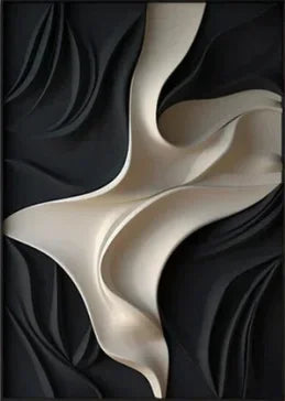 Minimalist Irregular White Wave Style Modern Wall Art 3d Textured Visual Abstract Posters Print Canvas Painting For Home Deco