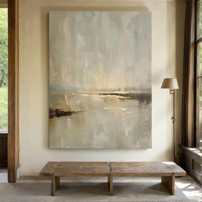 Brown Wabi-Sabi Painting Dark Brown Abstract Painting Medieval Brown Handmade Oil Painting Black Minimalist Wall Decor Wall A