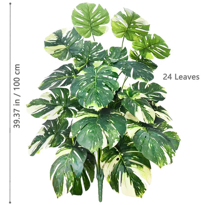 52-104cm(40.94in)  Artificial Monstera Plant Fake Palm Tree Plastic Turtle Leaf Green Plant for Home Garden Room Office Decor