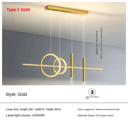 Nordic Restaurant Hanglampen LED Eettafel Keuken Kroonluchter Modern Minimalistisch Hotel Bar Cafe Glans Home Indoor Lampen