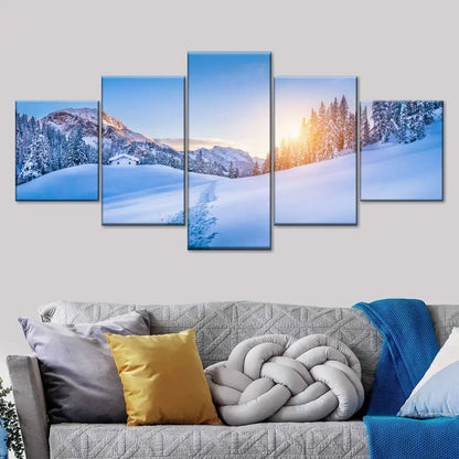 5 natuurlijke meerlandschap olieverfschilderij kunst aan de muur, HD canvas print poster, geschikt voor, thuis, woonkamer, kamer decoratie schilderij