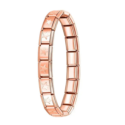 Hapiship 2024 New Men/Women's Jewelry 7/9/13mm Width Itanlian Elastic Charm Bracelet Fashion Stainless Steel Bangle ST-Top