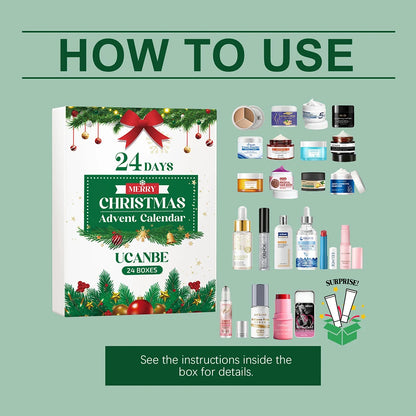 Kerst Beauty Advents Kalender Huidverzorging Set 24 Dagen Luxe Make-up Present Verrassingen Voor Vakantie Verjaardagscadeau