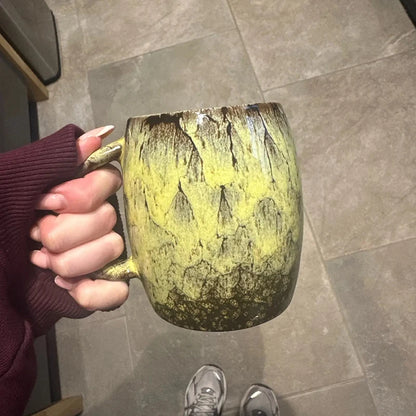 400ML European Retro Ceramic Mug Kiln Change Glazed Creative Coffee Cups Milk Mug Simple Teacup Household Couple Water Cup