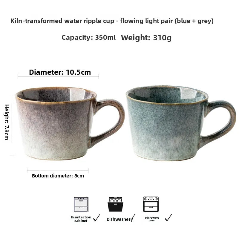 Couple Mug Ceramic Coffee Mugs Set For Couples 2 Piece Suitable For Coffee Water Perfect For Daily Home Use Exquisite Gift