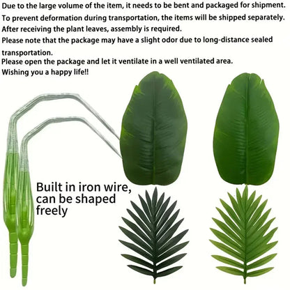 Artificial Fiddle Leaf Fig Tree Realistic Plastic Green Plant for Home Office Wedding Christmas Without Flower pots