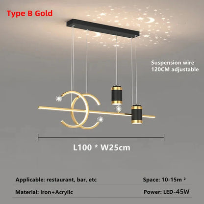 Nordic Restaurant Hanglampen LED Eettafel Keuken Kroonluchter Modern Minimalistisch Hotel Bar Cafe Glans Home Indoor Lampen