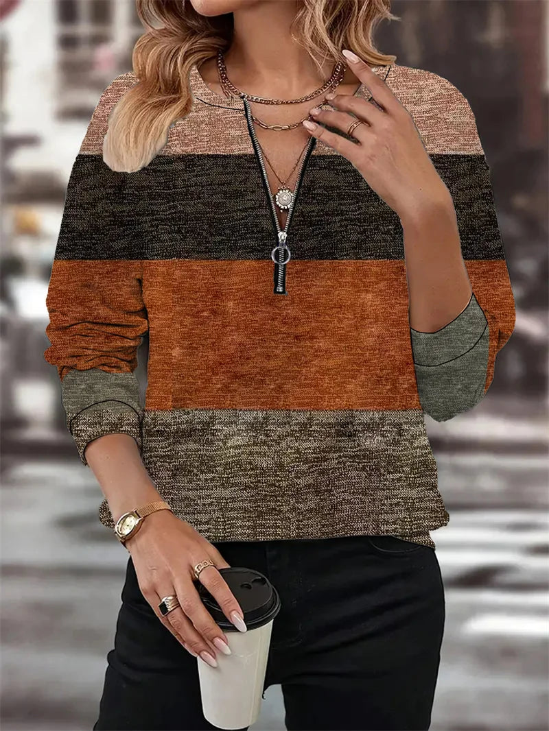 Elara – Pull Premium à Col Zippé