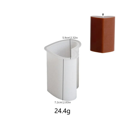 3D Geometric Silicone Candle Mold Texture Cylindrical Soap Mold DIY Nordic Style Aromatherapy Candle Mold Home Decoration