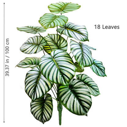 52-104cm(40.94in)  Artificial Monstera Plant Fake Palm Tree Plastic Turtle Leaf Green Plant for Home Garden Room Office Decor