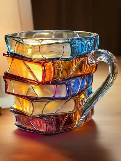 Painted Book Coffee Mug Unny Reading Coffee Mug Gifts for Home Office Decoration