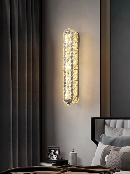 Goud/Zilver Wandlamp kristallen strip 110-240 v glans interieur wandlamp voor woonkamer achtergrond nachtkastje gang decoratie