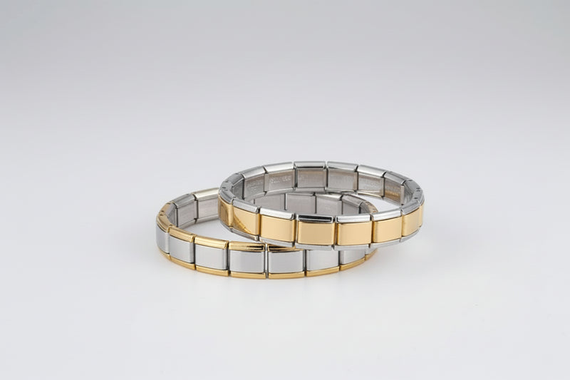 Bracelet à Maillons Extensibles Bicolore
