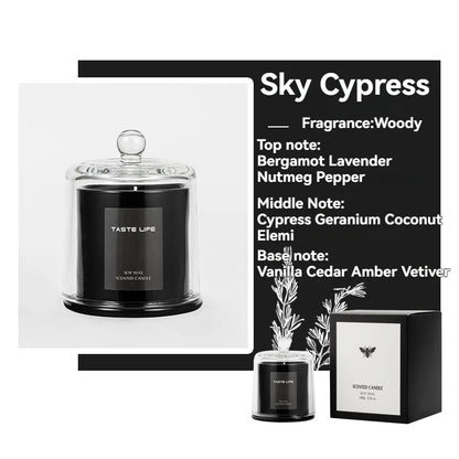 Premium sojawas geurkaarsen met glazen cloche, rookloze etherische olie aromatherapie voor thuisspa, cadeau klaar decoratief