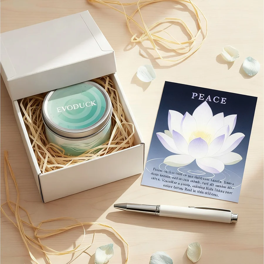 Law of Attraction Peace Ritual Candle, Lavender & Chamomile Aroma with Healing Crystals, Great for Holiday Gifting Christmas