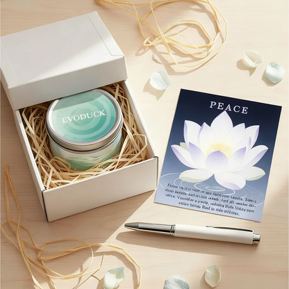 Law of Attraction Peace Ritual Candle, Lavender & Chamomile Aroma with Healing Crystals, Great for Holiday Gifting Christmas