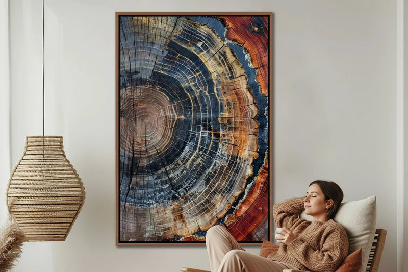 Tableau encadré en bordure d'arbre