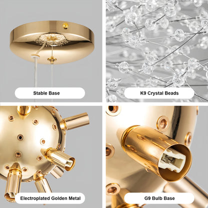 Luxury Ceiling Pendant Lamp French Dandelion Modern Ceiling Chandelier for Living Room Children's Room Kitchen Decorative Lamps