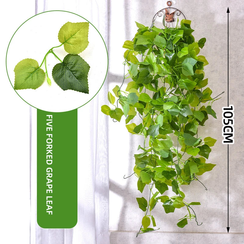 Artificial Ivy Vines Fake Leaves Garland 105cm/41.3in Long Clover Plant for Floral Arrangement for Wall Hanging Backdrop Bouquet