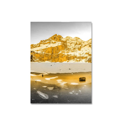 3PCS Frameless Canvas Paintings Sunset Sea Beach Natural Landscape Poster and Prints Wall Art Picture for Living Room Home Decor