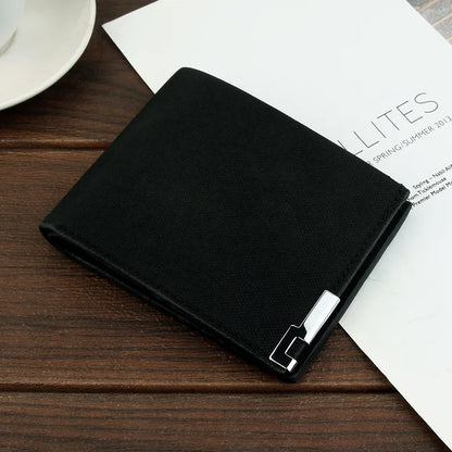 Multifunctional Men's Canvas Wallet Leisure Travel Lightweight Portable Short Style All Match Male Credit Card Holder Coin Purse