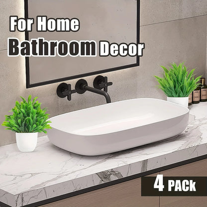 4-pack mini kunstmatige potplanten nep bonsai groen voor thuiskantoor boerderij badkamer plank decor binnen