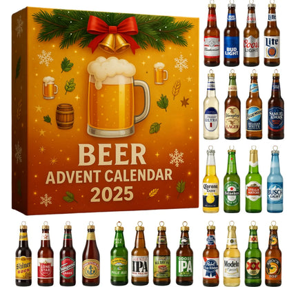 24 dagen 2D bier whisky adventskalender kerstfeest decoratie aftelkalender alcohol dranken cadeau voor volwassenen