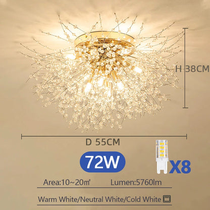 Luxury Ceiling Pendant Lamp French Dandelion Modern Ceiling Chandelier for Living Room Children's Room Kitchen Decorative Lamps
