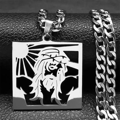 Hiphop Punk Kroon Van Doorns Jesus Kruis Ketting Voor Mannen Roestvrij Staal Verguld Kruisbeeld Hanger Kettingen Sieraden N8052