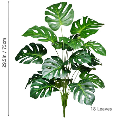 52-104cm(40.94in)  Artificial Monstera Plant Fake Palm Tree Plastic Turtle Leaf Green Plant for Home Garden Room Office Decor
