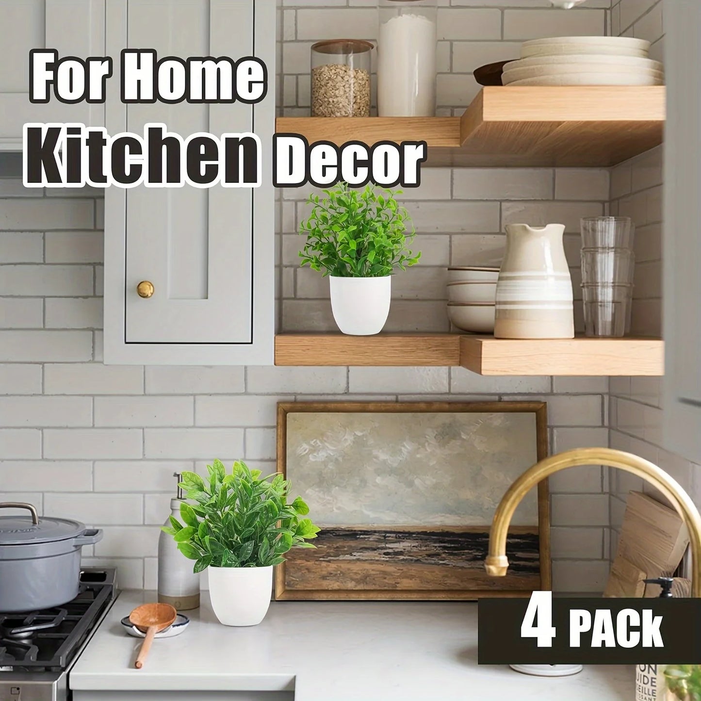 4-pack mini kunstmatige potplanten nep bonsai groen voor thuiskantoor boerderij badkamer plank decor binnen