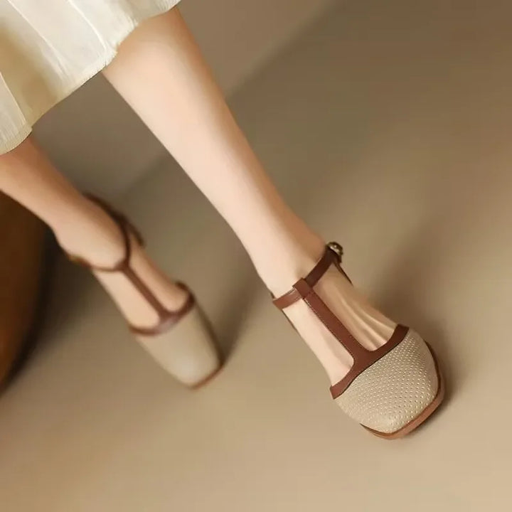 Escarpins Isava en Cuir Véritable à Talons Moyens