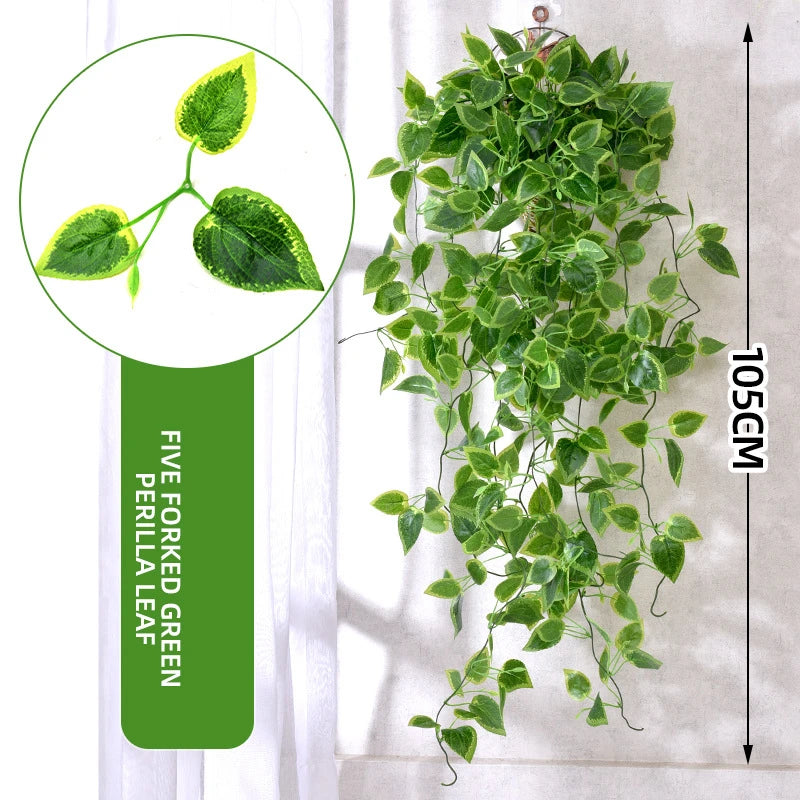 Artificial Ivy Vines Fake Leaves Garland 105cm/41.3in Long Clover Plant for Floral Arrangement for Wall Hanging Backdrop Bouquet