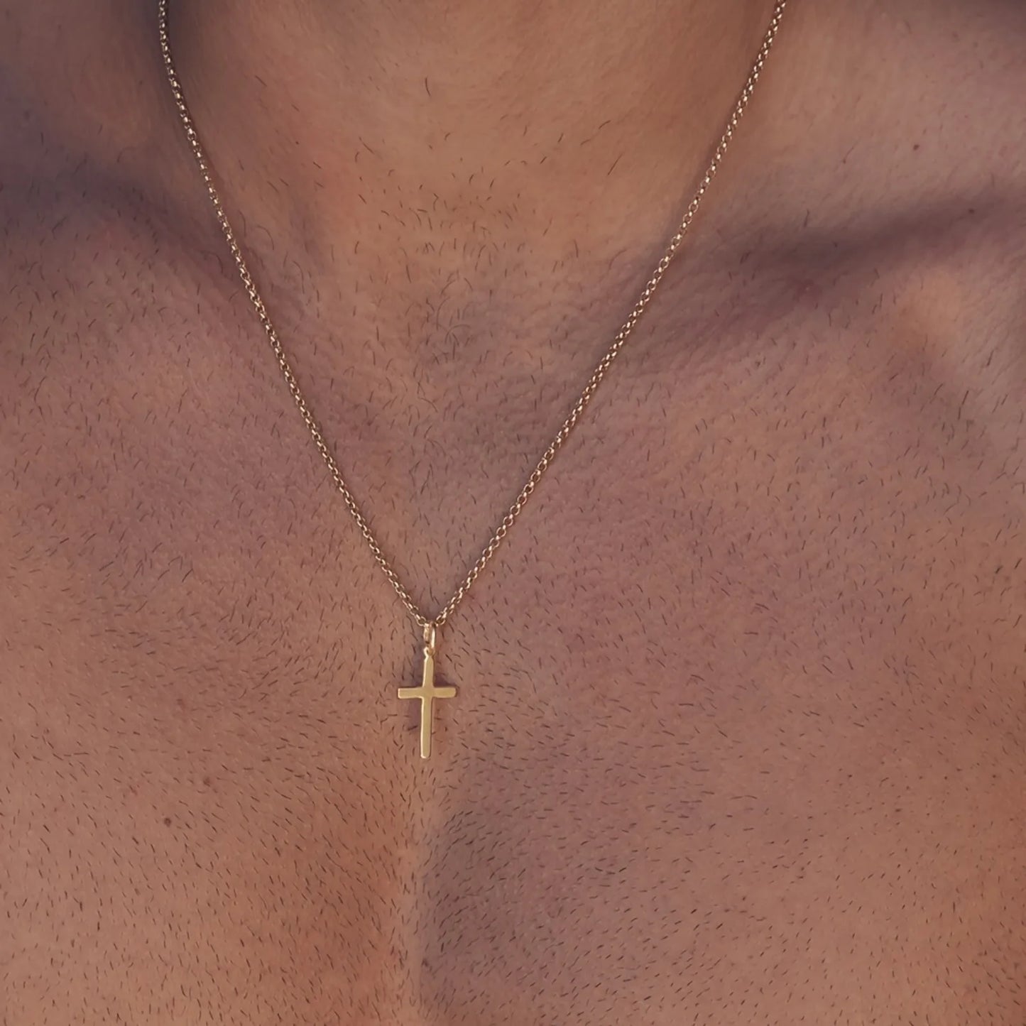 Heren roestvrijstalen kruishanger ketting 18k verguld Hoge kwaliteit christelijke sieraden Cadeau voor Kerstmis Verjaardagsfeestje