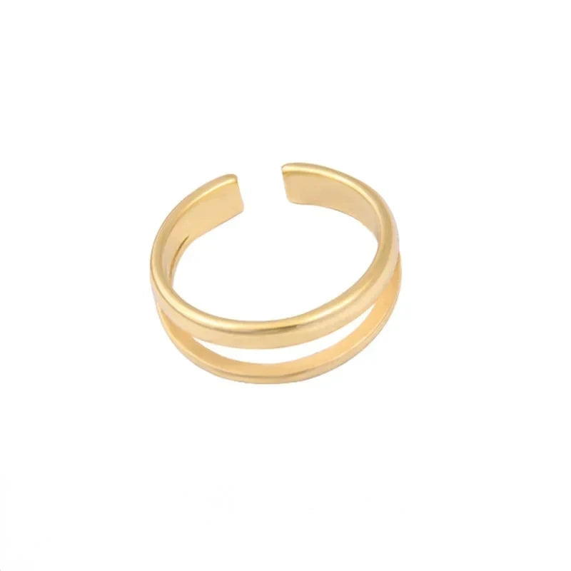 Celeste Glow – Bague statement ajustable en or