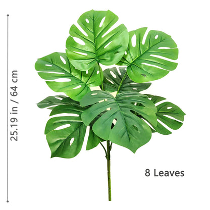 52-104cm(40.94in)  Artificial Monstera Plant Fake Palm Tree Plastic Turtle Leaf Green Plant for Home Garden Room Office Decor