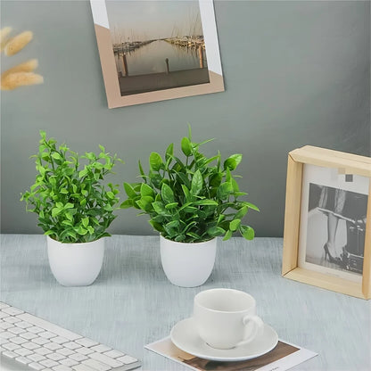 4-pack mini kunstmatige potplanten nep bonsai groen voor thuiskantoor boerderij badkamer plank decor binnen