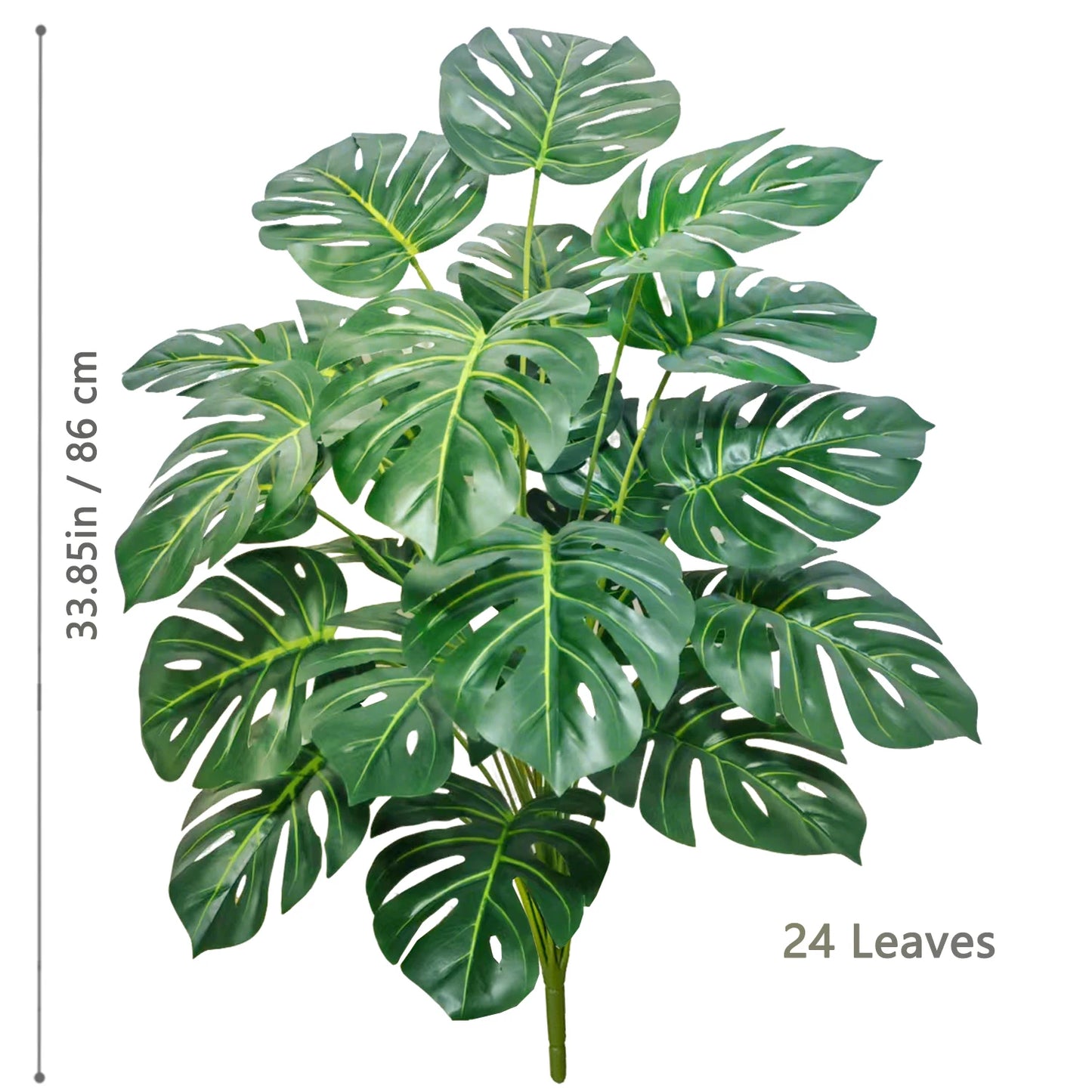 52-104cm(40.94in)  Artificial Monstera Plant Fake Palm Tree Plastic Turtle Leaf Green Plant for Home Garden Room Office Decor