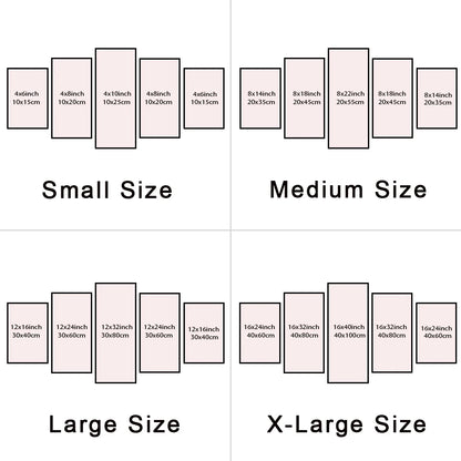 HD Prints Canvas Wall Art Living Room Home Decor Pictures 5 Pieces Corsica Sunset Beach Paintings Seascape Posters Framework