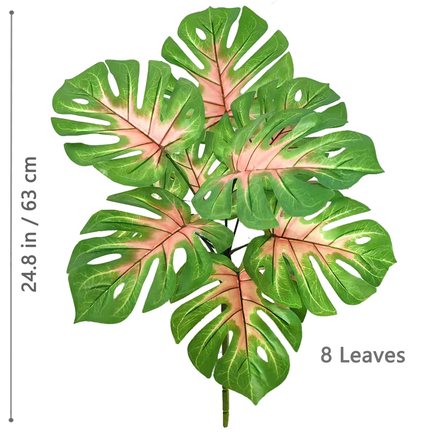 52-104cm(40.94in)  Artificial Monstera Plant Fake Palm Tree Plastic Turtle Leaf Green Plant for Home Garden Room Office Decor