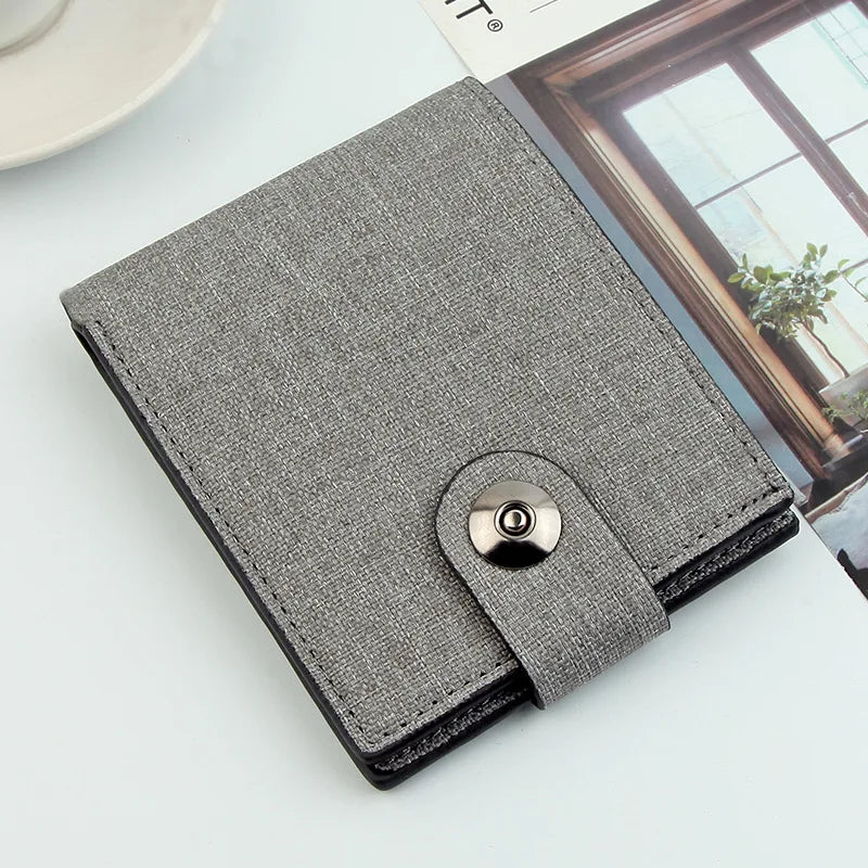 Multifunctional Men's Canvas Wallet Leisure Travel Lightweight Portable Short Style All Match Male Credit Card Holder Coin Purse