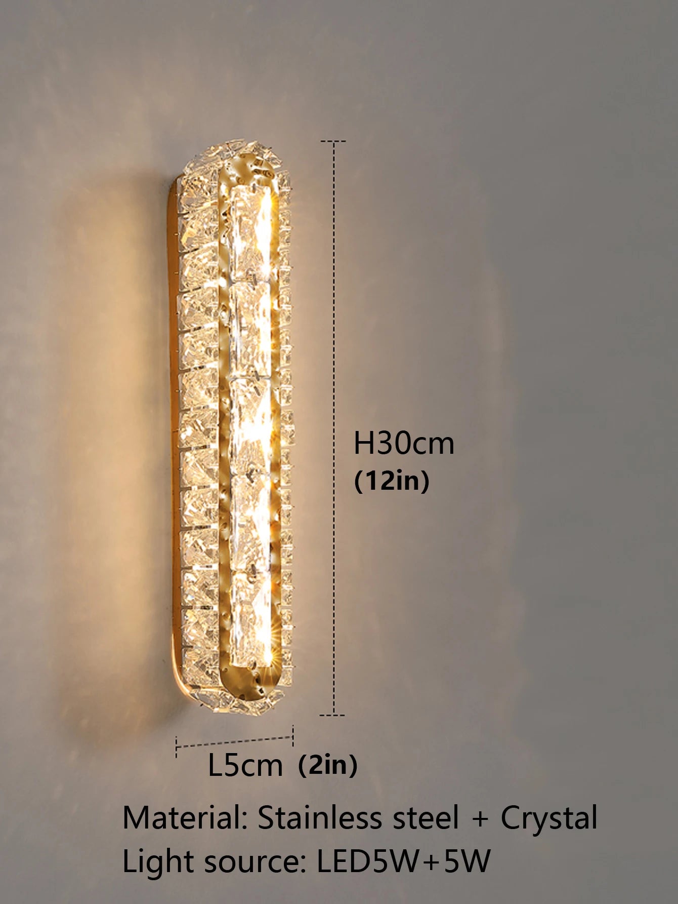 Goud/Zilver Wandlamp kristallen strip 110-240 v glans interieur wandlamp voor woonkamer achtergrond nachtkastje gang decoratie