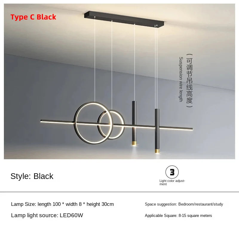 Nordic Restaurant Hanglampen LED Eettafel Keuken Kroonluchter Modern Minimalistisch Hotel Bar Cafe Glans Home Indoor Lampen