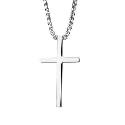 New Religion Christian Simple Necklace for Women Men Virgin Mary Jesus Cross Pendant Chains Fashion Jewelry Length 60/70CM