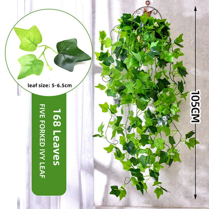 Artificial Ivy Vines Fake Leaves Garland 105cm/41.3in Long Clover Plant for Floral Arrangement for Wall Hanging Backdrop Bouquet