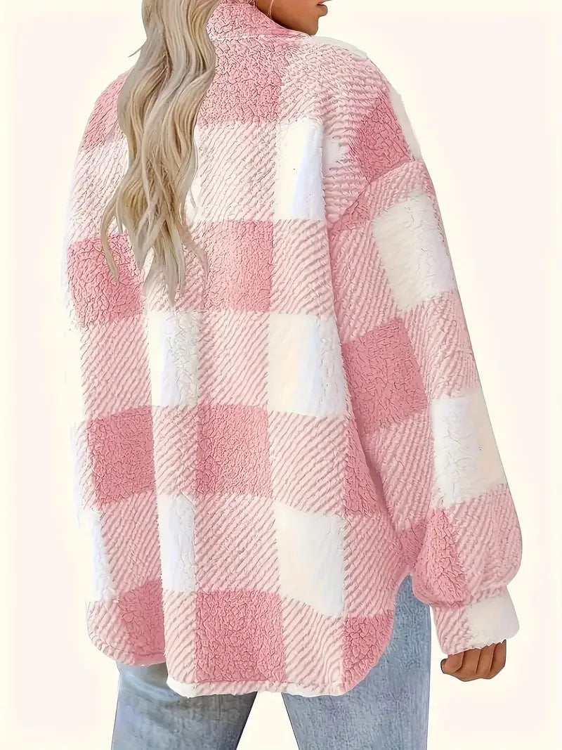 Martin | Élégante Veste en Fleece à Motif Carreaux